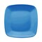 Smarty Had A Party 7.25" Blue Flat Rounded Square Disposable Plastic Appetizer/Salad Plates (120 Plates), 120PK 4837B-CASE - alternate 2
